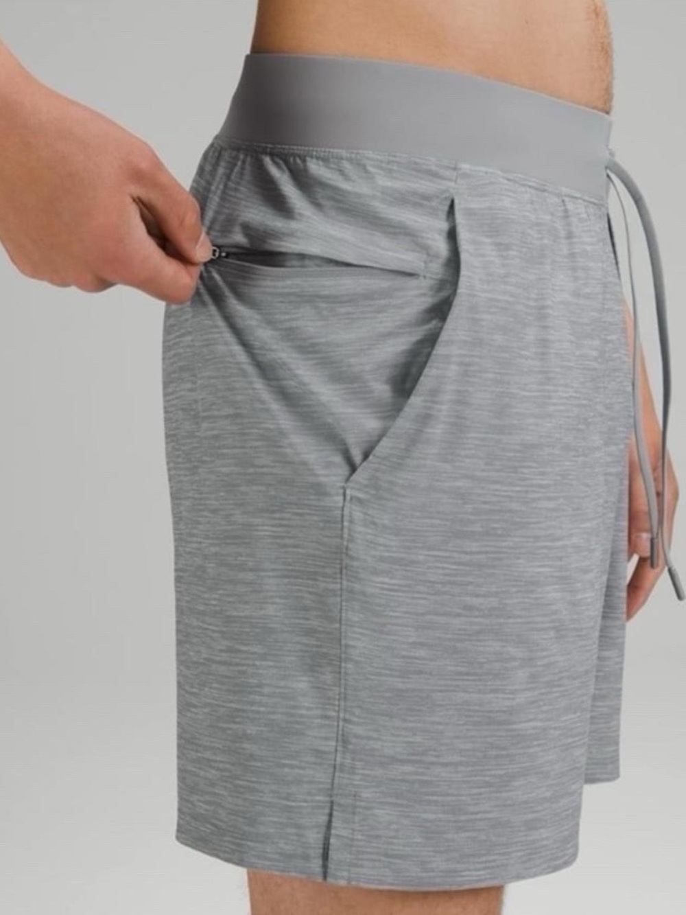 lululemon athletica Men's T.H.E. Short 9” Heather Allover Sea Salt Light Cast